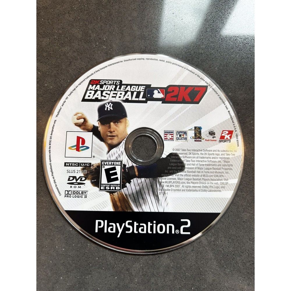 MLB 2K7‎ PS2 Major League Baseball 2K Jeter Sony PlayStation 2 No Manual Or Case